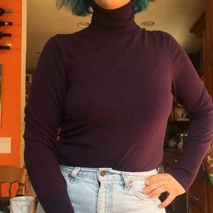 Plum turtleneck sweater